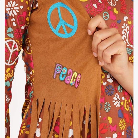 Worn Once Peace & Love Hippie Costume Spirit Halloween - Picture 8 of 16